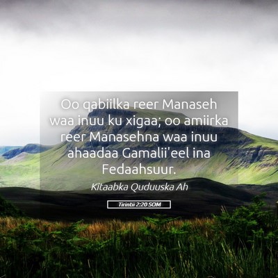 Picture 05 - Tirintii 2:20 SOM - Oo qabiilka reer Manaseh waa inuu ku xigaa; oo - Bible Verse Picture