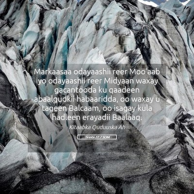 Picture 05 - Tirintii 22:7 SOM - Markaasaa odayaashii reer Moo'aab iyo odayaashii - Bible Verse Picture