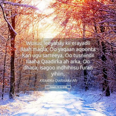 Picture 05 - Tirintii 24:16 SOM - Wuxuu leeyahay kii erayadii Ilaah maqla, Oo - Bible Verse Picture
