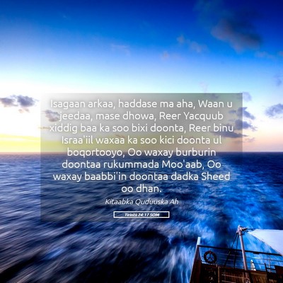 Picture 05 - Tirintii 24:17 SOM - Isagaan arkaa, haddase ma aha, Waan u jeedaa, - Bible Verse Picture