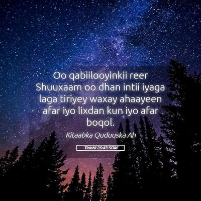 Picture 05 - Tirintii 26:43 SOM - Oo qabiilooyinkii reer Shuuxaam oo dhan intii - Bible Verse Picture