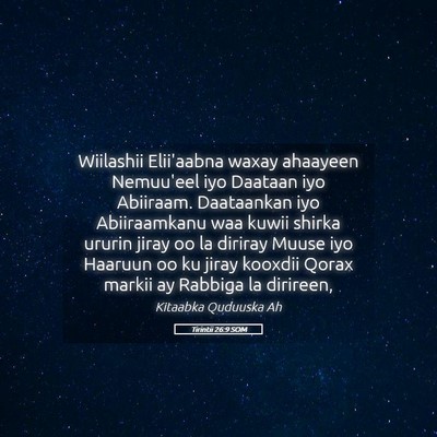 Picture 05 - Tirintii 26:9 SOM - Wiilashii Elii'aabna waxay ahaayeen Nemuu'eel iyo - Bible Verse Picture