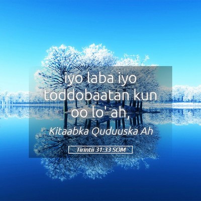 Picture 05 - Tirintii 31:33 SOM - iyo laba iyo toddobaatan kun oo lo' - Bible Verse Picture