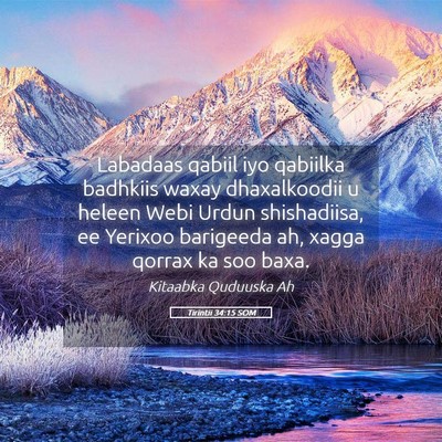 Picture 05 - Tirintii 34:15 SOM - Labadaas qabiil iyo qabiilka badhkiis waxay - Bible Verse Picture