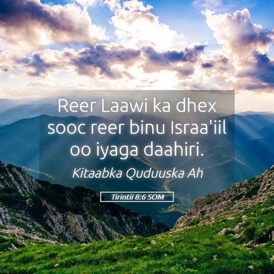 Picture 05 - Tirintii 8:6 SOM - Reer Laawi ka dhex sooc reer binu Israa'iil oo - Bible Verse Picture