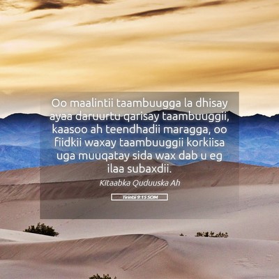 Picture 05 - Tirintii 9:15 SOM - Oo maalintii taambuugga la dhisay ayaa daruurtu - Bible Verse Picture