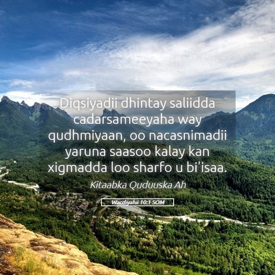 Picture 05 - Wacdiyahii 10:1 SOM - Diqsiyadii dhintay saliidda cadarsameeyaha way - Bible Verse Picture