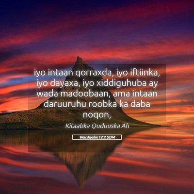 Picture 05 - Wacdiyahii 12:2 SOM - iyo intaan qorraxda, iyo iftiinka, iyo dayaxa, - Bible Verse Picture