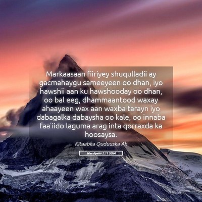 Picture 05 - Wacdiyahii 2:11 SOM - Markaasaan fiiriyey shuqulladii ay gacmahaygu - Bible Verse Picture