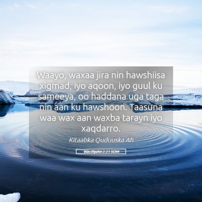 Picture 05 - Wacdiyahii 2:21 SOM - Waayo, waxaa jira nin hawshiisa xigmad, iyo - Bible Verse Picture