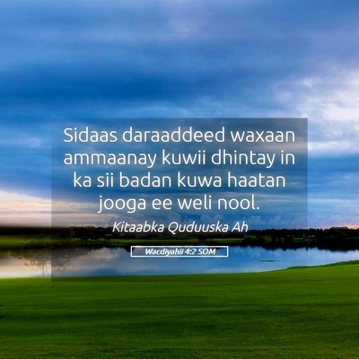 Picture 05 - Wacdiyahii 4:2 SOM - Sidaas daraaddeed waxaan ammaanay kuwii dhintay - Bible Verse Picture