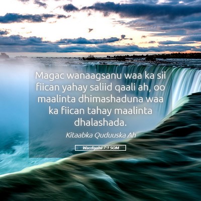 Picture 05 - Wacdiyahii 7:1 SOM - Magac wanaagsanu waa ka sii fiican yahay saliid - Bible Verse Picture