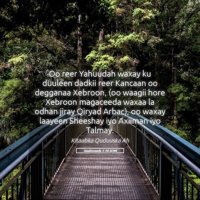 Picture 05 - Xaakinnada 1:10 SOM - Oo reer Yahuudah waxay ku duuleen dadkii reer - Bible Verse Picture