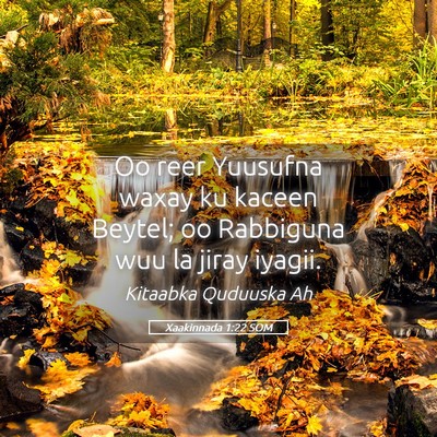 Picture 05 - Xaakinnada 1:22 SOM - Oo reer Yuusufna waxay ku kaceen Beytel; oo - Bible Verse Picture