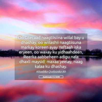 Picture 05 - Xaakinnada 11:2 SOM - Oo Gilecaad naagtiisiina wiilal bay u dhashay, oo - Bible Verse Picture