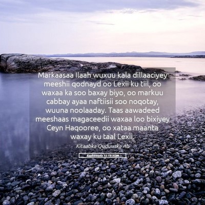 Picture 05 - Xaakinnada 15:19 SOM - Markaasaa Ilaah wuxuu kala dillaaciyey meeshii - Bible Verse Picture