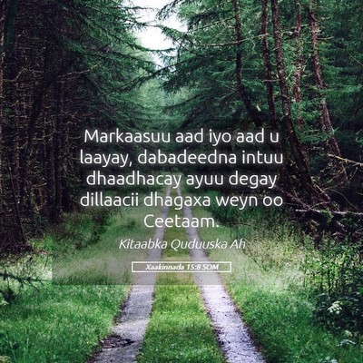 Picture 05 - Xaakinnada 15:8 SOM - Markaasuu aad iyo aad u laayay, dabadeedna intuu - Bible Verse Picture