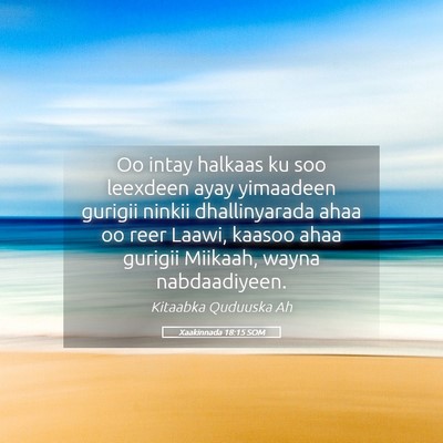 Picture 05 - Xaakinnada 18:15 SOM - Oo intay halkaas ku soo leexdeen ayay yimaadeen - Bible Verse Picture