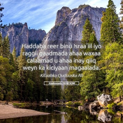 Picture 05 - Xaakinnada 20:38 SOM - Haddaba reer binu Israa'iil iyo raggii gaadmada - Bible Verse Picture