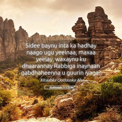 Picture 05 - Xaakinnada 21:7 SOM - Sidee baynu inta ka hadhay naago ugu yeelnaa, - Bible Verse Picture