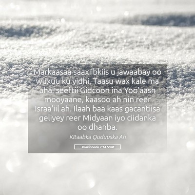 Picture 05 - Xaakinnada 7:14 SOM - Markaasaa saaxiibkiis u jawaabay oo wuxuu ku - Bible Verse Picture