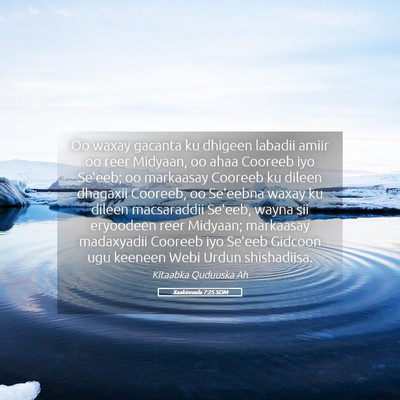 Picture 05 - Xaakinnada 7:25 SOM - Oo waxay gacanta ku dhigeen labadii amiir oo reer - Bible Verse Picture
