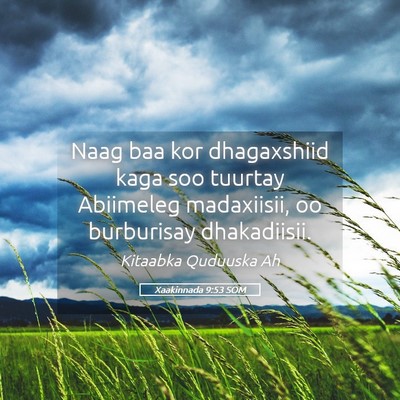 Picture 05 - Xaakinnada 9:53 SOM - Naag baa kor dhagaxshiid kaga soo tuurtay - Bible Verse Picture