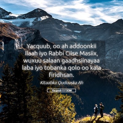 Picture 05 - Yacquub 1:1 SOM - Yacquub, oo ah addoonkii Ilaah iyo Rabbi Ciise - Bible Verse Picture