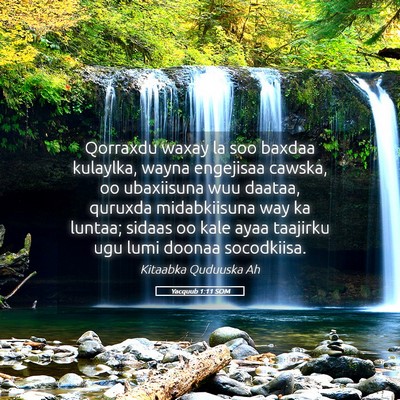 Picture 05 - Yacquub 1:11 SOM - Qorraxdu waxay la soo baxdaa kulaylka, wayna - Bible Verse Picture