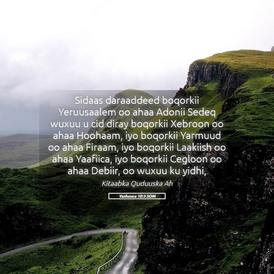 Picture 05 - Yashuuca 10:3 SOM - Sidaas daraaddeed boqorkii Yeruusaalem oo ahaa - Bible Verse Picture