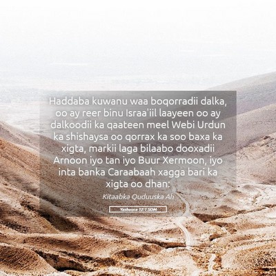 Picture 05 - Yashuuca 12:1 SOM - Haddaba kuwanu waa boqorradii dalka, oo ay reer - Bible Verse Picture