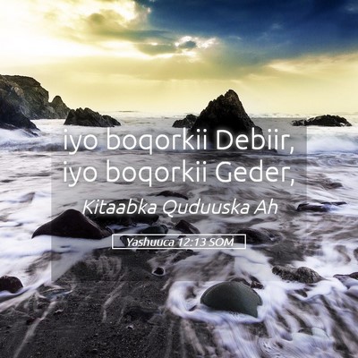 Picture 05 - Yashuuca 12:13 SOM - iyo boqorkii Debiir, iyo boqorkii - Bible Verse Picture