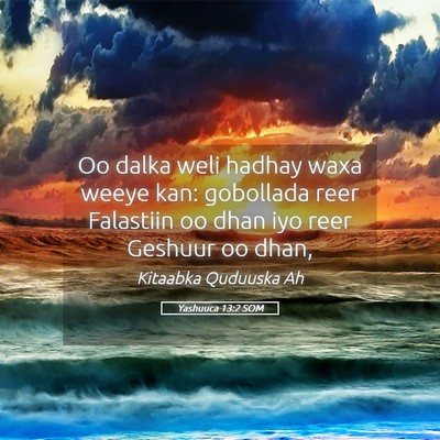 Picture 05 - Yashuuca 13:2 SOM - Oo dalka weli hadhay waxa weeye kan: gobollada - Bible Verse Picture