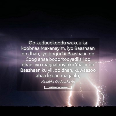 Picture 05 - Yashuuca 13:30 SOM - Oo xuduudkoodu wuxuu ka koobnaa Maxanayim, iyo - Bible Verse Picture