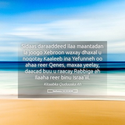 Picture 05 - Yashuuca 14:14 SOM - Sidaas daraaddeed ilaa maantadan la joogo Xebroon - Bible Verse Picture