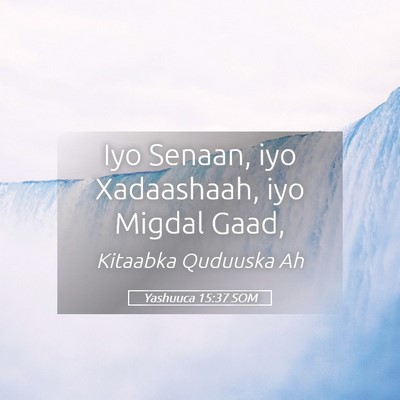 Picture 05 - Yashuuca 15:37 SOM - Iyo Senaan, iyo Xadaashaah, iyo Migdal - Bible Verse Picture