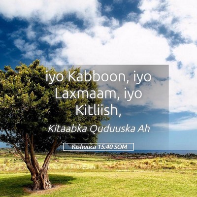 Picture 05 - Yashuuca 15:40 SOM - iyo Kabboon, iyo Laxmaam, iyo - Bible Verse Picture