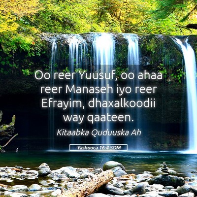 Picture 05 - Yashuuca 16:4 SOM - Oo reer Yuusuf, oo ahaa reer Manaseh iyo reer - Bible Verse Picture