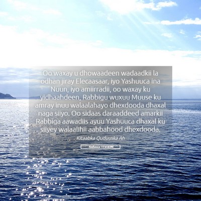 Picture 05 - Yashuuca 17:4 SOM - Oo waxay u dhowaadeen wadaadkii la odhan jiray - Bible Verse Picture