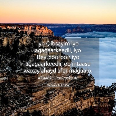 Picture 05 - Yashuuca 21:22 SOM - iyo Qibsayim iyo agagaarkeedii, iyo Beytxooroon - Bible Verse Picture