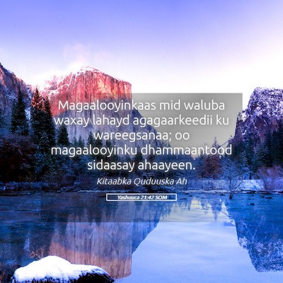 Picture 05 - Yashuuca 21:42 SOM - Magaalooyinkaas mid waluba waxay lahayd - Bible Verse Picture
