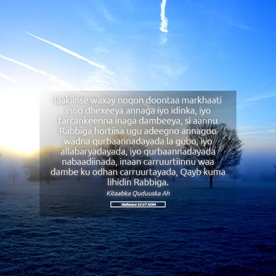 Picture 05 - Yashuuca 22:27 SOM - laakiinse waxay noqon doontaa markhaati inoo - Bible Verse Picture