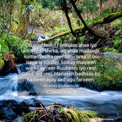 Picture 05 - Yashuuca 22:30 SOM - Oo wadaadkii Fiinexaas ahaa iyo amiirradii - Bible Verse Picture