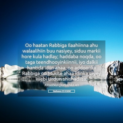 Picture 05 - Yashuuca 22:4 SOM - Oo haatan Rabbiga Ilaahiinna ahu walaalihiin buu - Bible Verse Picture