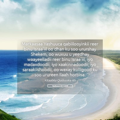 Picture 05 - Yashuuca 24:1 SOM - Markaasaa Yashuuca qabiilooyinkii reer binu - Bible Verse Picture