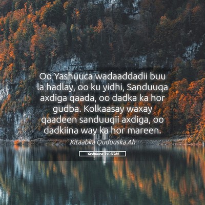 Picture 05 - Yashuuca 3:6 SOM - Oo Yashuuca wadaaddadii buu la hadlay, oo ku - Bible Verse Picture