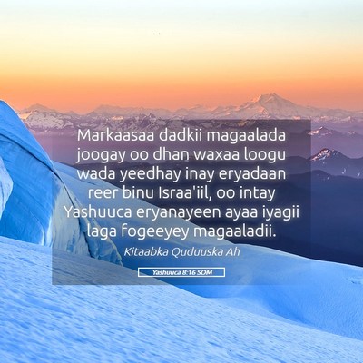 Picture 05 - Yashuuca 8:16 SOM - Markaasaa dadkii magaalada joogay oo dhan waxaa - Bible Verse Picture
