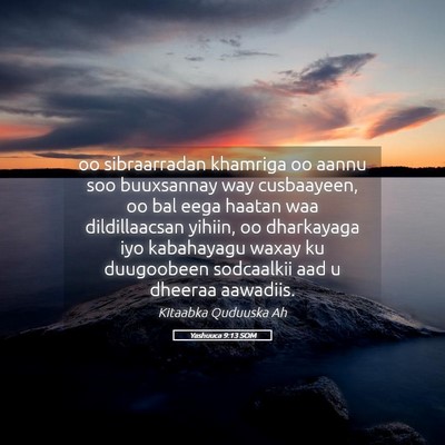 Picture 05 - Yashuuca 9:13 SOM - oo sibraarradan khamriga oo aannu soo buuxsannay - Bible Verse Picture