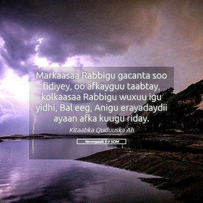 Picture 05 - Yeremyaah 1:9 SOM - Markaasaa Rabbigu gacanta soo fidiyey, oo - Bible Verse Picture