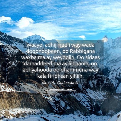 Picture 05 - Yeremyaah 10:21 SOM - Waayo, adhijirradii way wada doqonoobeen, oo - Bible Verse Picture